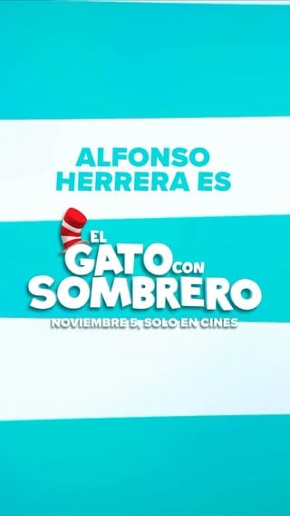 Alfonso Herrera es #ElGatoConSombrero. Mañana nuevo tráiler. 5 de noviembre, solo en cines.