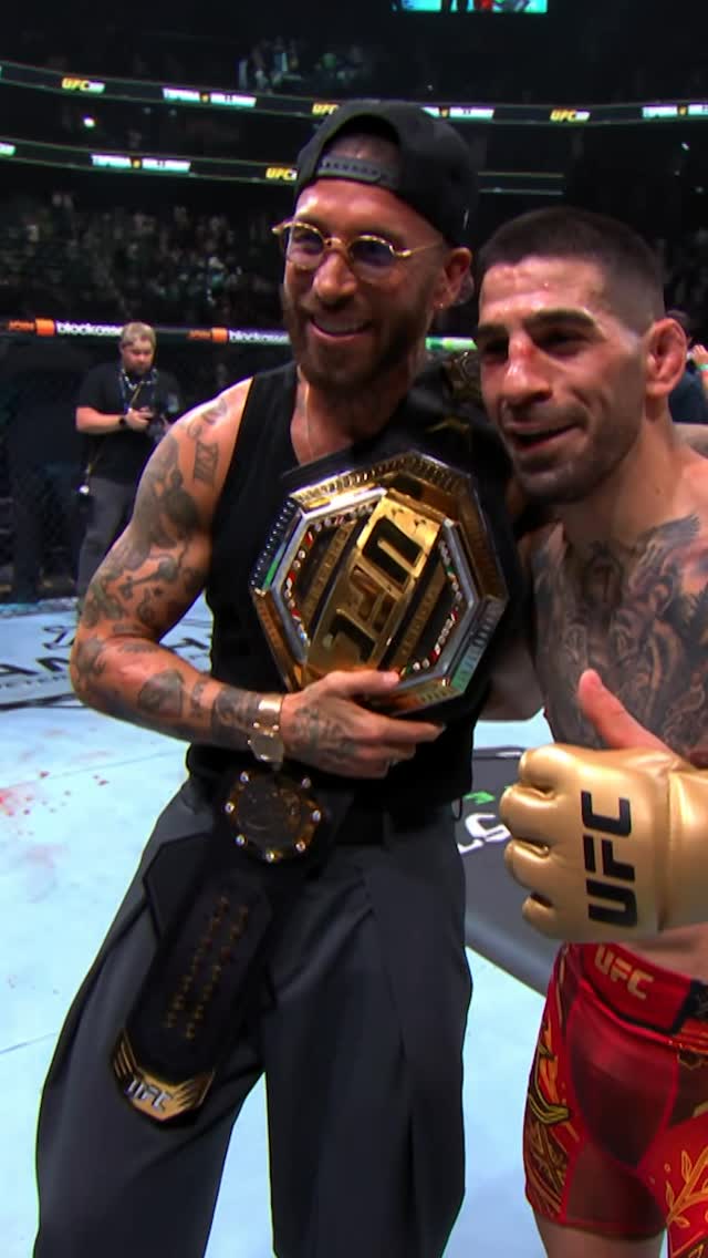 Shared greatness.

@IliaTopuria and @SergioRamos always have each other’s backs! El Matador looks to defend his title this weekend #UFCWhiteHouse, Sunday June 14 at 8pmET on @ParamountPlus