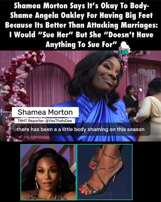 While speaking at the Hollywood Unlocked Impact Awards, Shamea doubled down on body-shaming Angela Oakley’s feet. She says it’s fair game since Angela accused her of sleeping with NBA players…what y’all think? 👀

**we do not condone bullying or hate speech** 

🎤: @YesThatsDee
🎥: @amanee_muhammmad