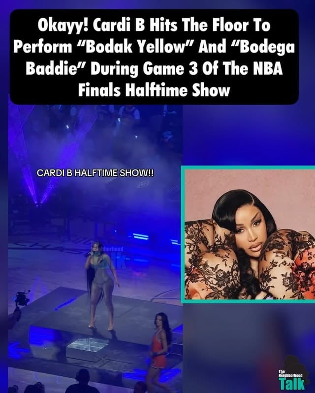 Neighbors, Cardi ate up her NBA Finals halftime show! Y’all here for it? TikTok: espnW