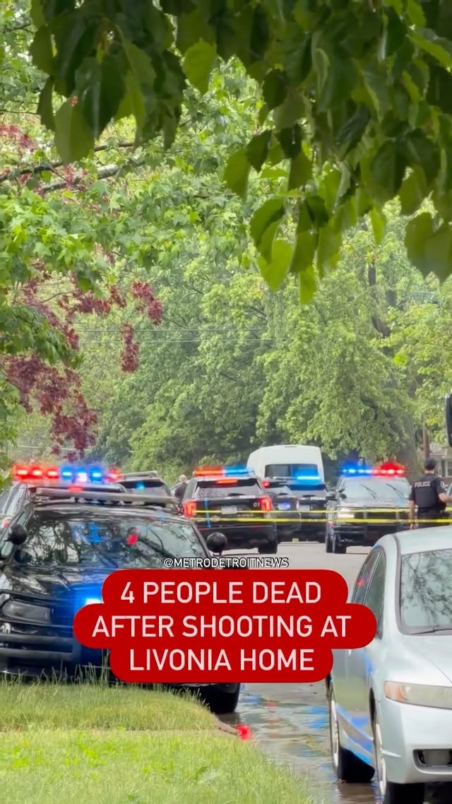#Breaking 🚨: Four people are dead after a shooting at a Livonia home Tuesday evening.Police said officers were called around 6 p.m. to a home in the block of Rensellor, in the area of 7 Mile and Inkster roads, for reports of shots fired. When officers arrived, an adult man came out of the home with his hands raised and told police he had shot family members, according to Livonia police.The man was taken into custody without incident.Officers went inside the home and found two adults in a main-floor bedroom suffering from gunshot wounds. Police said two more adults were later found in the backyard, also suffering from gunshot wounds.All four victims were pronounced dead at the scene.Police said preliminary information shows three of the victims were family members of the suspect. The fourth victim was in a relationship with one of the family members who died.A firearm believed to have been used in the shooting was recovered at the scene, police said. Investigators said the incident was limited to the home and there is no threat to the public. by @metrodetroitnews