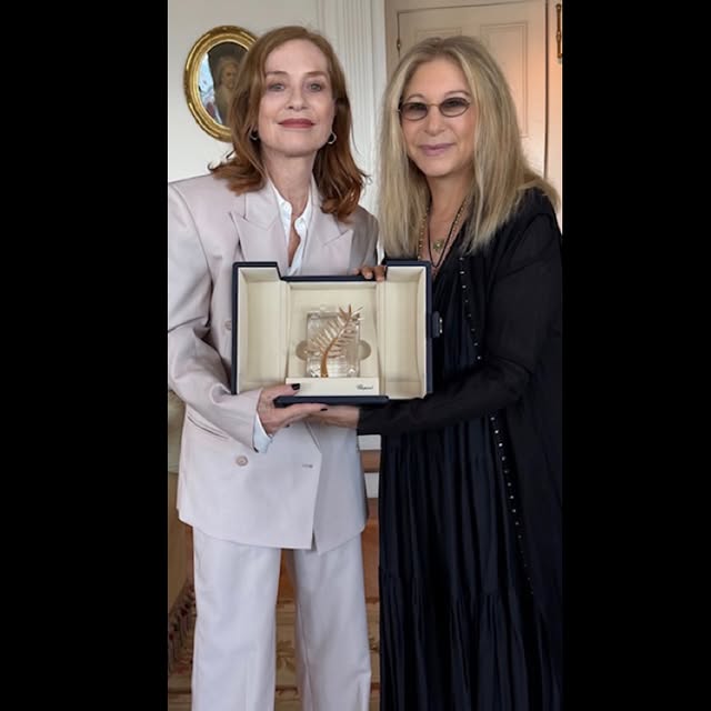 It was so wonderful receiving my Palme d’or award from Isabelle Huppert. She wrote and delivered the most gorgeous speech for me at the Cannes film festival. I am totally honored and grateful to her. She is one of the world’s most supreme actresses of all time! @festivaldecannes @isabelle.huppert