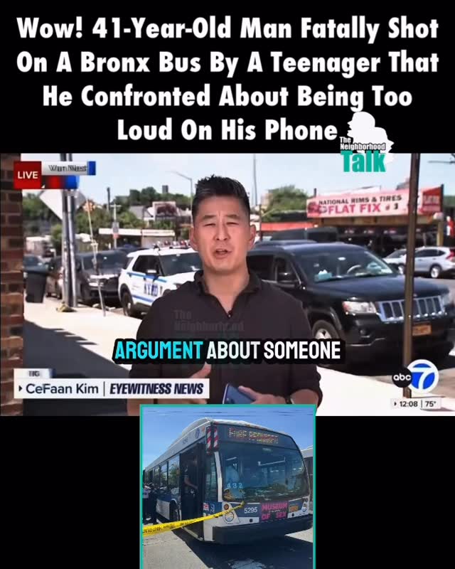 TNHT Staff: @fashionswarrior_________Neighbors, this is wild! A 41-year-old man has lost his life after confronting a teenager on public transit!______According to AB7, a man aboard the BX36 bus in Bronx, New York confronted a teen believed to be between the ages of 13 and 16 for speaking loudly on a cellphone. The pair started arguing and the teen pulled a gun and fired at the man, striking him in the abdomen. The man was rushed to a local hospital but died.______Authorities are still searching for the teen with the other description being that he had on a white t-shirt. This is definitely something that wasn’t that serious and shouldn’t have resulted in a life being taken.______Thoughts? by @theneighborhoodtalk