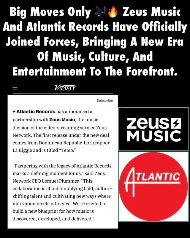 When major players link up, you already know the game is about to change 👀💯 The official partnership between Zeus Music and Atlantic Records. Shoutout to @lemuelplummer! 🤝Subscribe to and follow @thezeusnetworkmusic for more! 🚨#ZeusMusic #AtlanticRecords by @theneighborhoodtalk