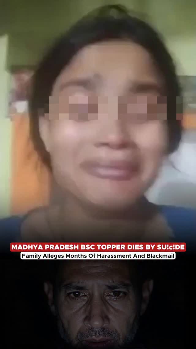 A 22-year-old BSc topper from Panna district in Madhya Pradesh d!ed by su!c!de a day after her examination results were declared. The victim, Srishti Mishra, was a meritorious student from Ajaygarh tehsil.

According to her family, she had been facing months of alleged harassment, threats, and blackmail by a local youth, identified as Barkhu Thakur. They claim the continuous harassment caused severe mental distress and ultimately led to her su!c!de.

Police have registered a case and arrested Barkhu Thakur based on evidence collected during the investigation. The incident has sparked widespread outrage, with many people demanding strict action and raising concerns about the impact of harassment and intimidation on young women.

#rvcjinsta
