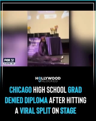 HU Staff: Kecia Gayle @kecia.kae 
Another Black graduate is viral on the internet, but this time, it’s not only for hitting an epic celebration, it’s because school administration decided to make her face consequences right on stage. 
___________________________________________________
An 18-year-old Chicago high school graduate is speaking out after school officials withheld her diploma all because she dropped into a full split while walking across the graduation stage. What was supposed to be a memory of black joy and academic achievement quickly turned into a disciplinary nightmare, leaving the teen escorted out of her own commencement ceremony empty-handed. 
___________________________________________________
The graduate, who finished her high school career with an impressive 3.5 GPA, tells @fox32chicago’s @tiaontv she never expected her celebratory moment to rub school leaders the wrong way. The internet quickly caught wind of the footage, showing the graduate fully committing to the dance move on stage. However, the energy in the room shifted instantly when administration stepped in. 
___________________________________________________
Click the link in bio for full story 📸 Getty Images