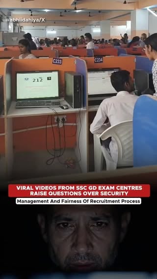 The ongoing SSC GD examination has come under scrutiny after several viral videos from exam centres sparked concerns over security arrangements and mismanagement.

In multiple clips circulating on social media, candidates were allegedly seen carrying mobile phones and recording videos at or near examination centres. The visuals triggered outrage among students and parents, many of whom questioned the transparency and fairness of the recruitment process.

Aspirants claimed that poor management, technical glitches, delays, and weak security checks at some centres created confusion during the examination process. SSC authorities have already acknowledged incidents of mismanagement and technical issues at certain locations.

However, officials have not officially confirmed claims that candidates were openly using phones during the actual examination on a large scale. Despite this, the viral videos have intensified demands for stricter security measures and a transparent investigation to ensure fairness for lakhs of candidates appearing for the recruitment exam.

Disclaimer: This video is being used strictly for news and informational purposes only. We do not own the rights to this content. All credits belong to the respective owner/source. No copyright infringement intended.

#rvcjinsta
