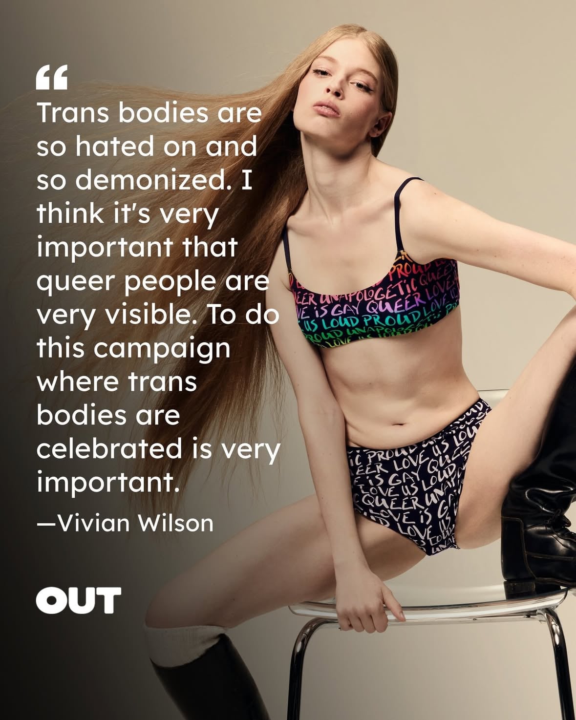 Vivian Wilson has teamed with Rihanna for the Savage x Fenty Pride campaign, celebrating diverse bodies in a powerful showcase of queer visibility. ✨

📸: Savage x Fenty

✍🏼: @rickycornish