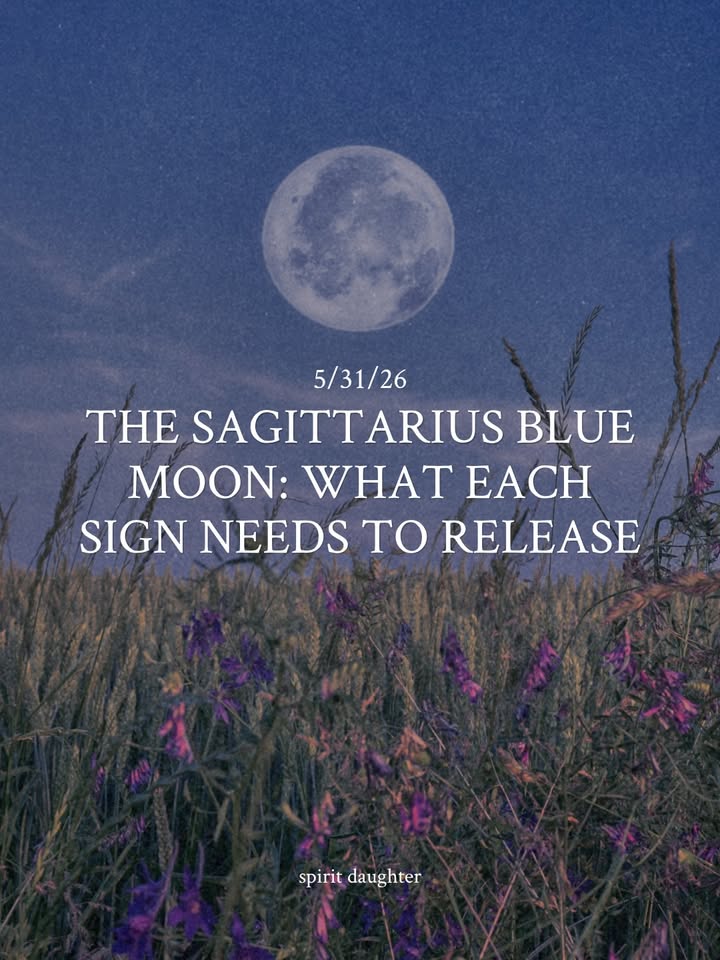 Comment EXPAND and I will send you the link to purchase the Sagittarius Blue Moon Workbook 💙💫

A blue moon is extremely rare. Two full moons in one month is the universe asking you to pay attention. This one lands in Sagittarius on 5/31 and it is here to help you release the beliefs, stories, and patterns you have been carrying that no longer belong to you.

The workbook goes deeper into each sign with journal prompts, release rituals, and a guided meditation to help you move through this powerful lunar moment. 🌝