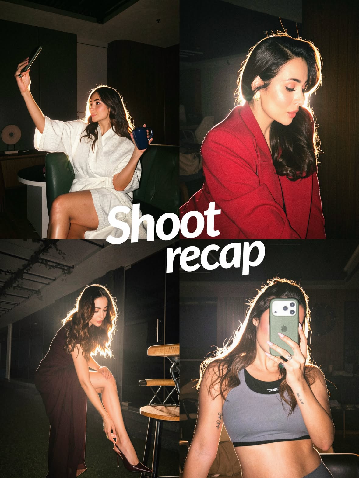 Between takes is where the real content happens ✨

#ShootRecap #MalaikaArora #BehindTheScenes #FashionBTS #SetDiaries

candid vibes, celeb glam, luxury lifestyle, fashion creator, shoot moments