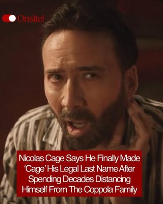 #NicolasCage has been using the last name “Cage” for more than 40 years, but he recently revealed he didn’t officially make it his legal name until 2025.

Born Nicolas Kim Coppola, the actor previously explained that he adopted “Cage” early in his career to avoid being associated with his famous filmmaking family and to build a name for himself on his own merit.

Did y’all know “Cage” wasn’t legally his last name all this time? 👀🎬