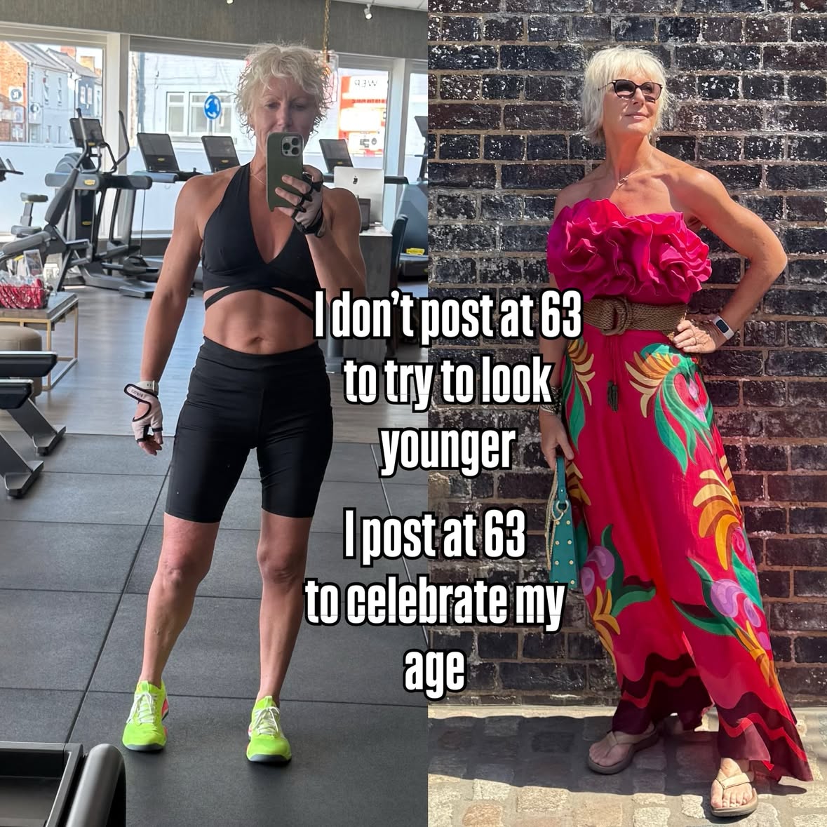 I don't post at 63 to look younger.

I post at 63 because I'm proud to be 63.

There was a time when I couldn't imagine being this age. Now I can't imagine wasting a single day worrying about it.

To every woman who fears getting older:

60 isn't the end.It's not becoming invisible.It's not giving up.

You can be fit.You can be confident.You can be successful.You can wear the bikini.You can start a new career.You can fall in love.You can have adventures you haven't even dreamed of yet.

The number isn't the problem.

The fear of the number is.

Don't spend your life fearing an age you haven't reached yet.

I'm 63.

And I wouldn't go back.

❤️ Who else is determined to make their next decade their best one yet