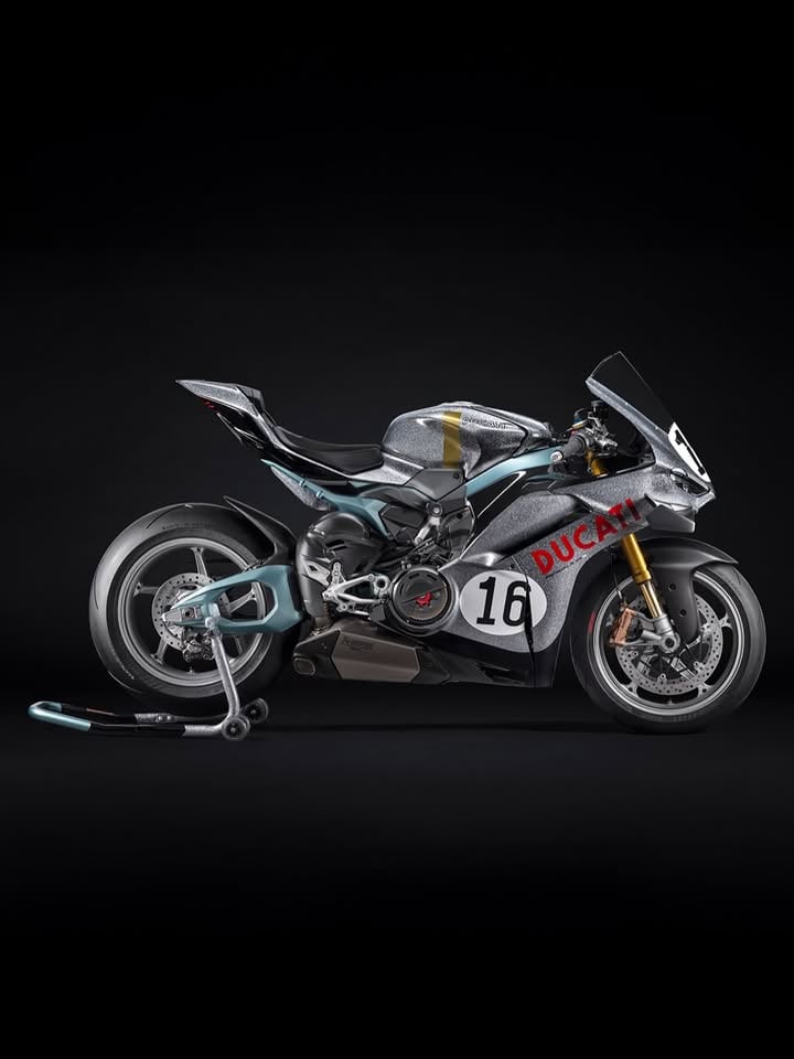 100 Years. 10 legendary liveries. 100 masterpieces each. Collezione 100: a collector’s  edition to celebrate a century of Ducati history.

The stories that shaped Ducati come back to life through contemporary design and technology.
Once-in a lifetime opportunity for Ducatisti to embrace where legacy and innovation move as one. 

Panigale V4 S 100 // 750 Imola Desmo
Panigale V2 S 100 // 750 Super Sport Desmo
Streetfighter V4 S 100  // 900 SD Darmah
Diavel V4 RS 100  // 900 Replica
XDiavel V4 100 // 750 Super Sport aka “California Hot Rod”
Monster 100 // Monster S4Rs Tricolore
Scrambler 100  // 250 Scrambler
Hypermotard V2 SP 100 // Ducati 860 “24 Horas de Montjuïc”
DesertX 100  // Pantah “Ice”
Multistrada V4 RS 100 // 500 SL Pantah

#Ducati #Ducati100 #Collezione100