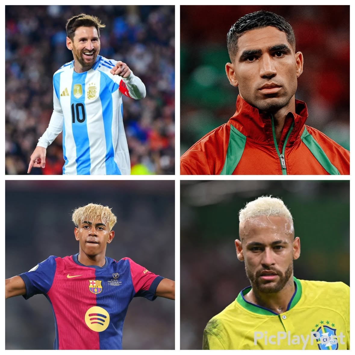 Ambos tem algum tipo de problema, ( existem mais casos, como Arrasca ) 
.
Yamal e Hakimi com casos mais longos, Messi tem uma fadiga muscular!
.
Qual dos países isso é UMA PERTURBAÇÃO incansável ???
.
Mesmo a CBF explicando o prazo MÁXIMO, mesmo a entidade deixando claro que não tem essa de corte, adivinhem aonde isso é tema por horas ???
.
As pessoas erram até a conta, botam dias a mais, coisa de outro mundo, coisa inacreditável!
.
Um amigo querido me chamou pra fazermos uma live sobre, eu disse pra ele: “ Irmão vamos falar o que ? Não tem tema algum, machucou, trata, volta, FIM! “
.
O pior do Brasil é o Brasileiro!
.
Obs: Parabéns pra comissão técnica, agiu de forma correta!
.
Fui CLEAR ???