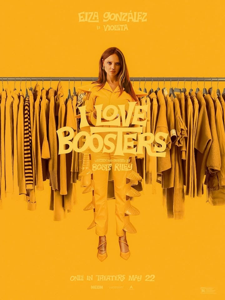 a veryyyyy big thank you to @shirleykurata for the opportunity to work on these wild jumpsuits for @iloveboostersmovie 🐥 doing this kind of work is so much fun.. plz go see the movie! 👼