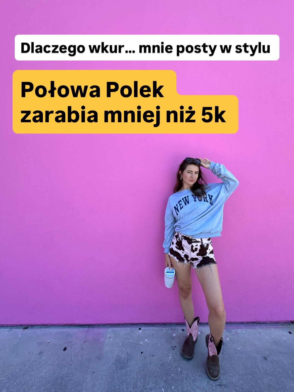 Te karuzele to tylko znak recesji. I takie nowe „kwaśne winogrona” z bajki Ezopa. Lis miał ochotę w upalny dzień zjeść soczyste słodkie winogrona 🍇. Próbował i próbował, ale nie mógł doskoczyć. Więc odszedł mówiąc „ i tak były kwaśne, nie miałam na nie wcale ochoty”.
Tak to jak ten facet który próbował do ciebie startować a potem ci rzucił „i tak mi się nie podobałaś”.

Próbowałaś wskoczyć na wyższy pułap zarobków i się nie udało? Instagram zaoferuje ci pogłaskanie po główce i uklepie w przekonaniu, żebyś się zadowoliła tym co masz. Nie widzę takich treści adresowanych do mężczyzn. Pod płaszczykiem statystyk i „relatable” contentu zaprasza się nas do rezygnacji z ambicji, dewaluowania sukcesu (w końcu te, co zarabiają +10k to jakaś anomalia). Nie mówiąc już o używaniu słowa normalne w znaczeniu „powszechne” stawiając sukces w roli „nienormalnego”. Zamiast badać dlaczego rynek płaci babom mało, dawać narzędzia do walki z tym, racjonalizuje się nam że tak już jest i dupa cicho. 
I chociaż świadomość jaki mamy punkt odniesienia jest ważne, to nie traktujmy jej jako powodu do urządzania się w gównie.

A co można z tym zrobić?
Zacząć od edukacji finansowej i nie tylko. Weź sobie na start poczytaj:
„Psychocybernetyka”
„Negocjacje z potworami”
„Transerfing rzeczywistości”
„Zawiść, źródło agresji, destrukcji i biedy”
„Nowa psychologia sukcesu”
„Upór”