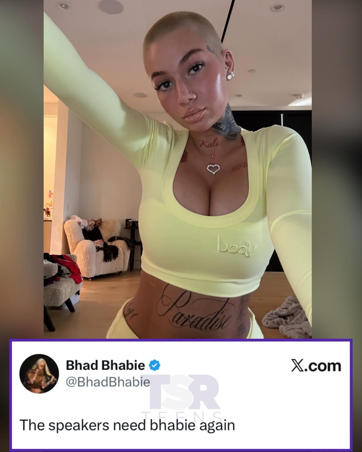 Looks like #BhadBhabie is ready to drop some new music. #TeaMates, y’all tuning in?! (✍🏽: #TSRStaffKH)