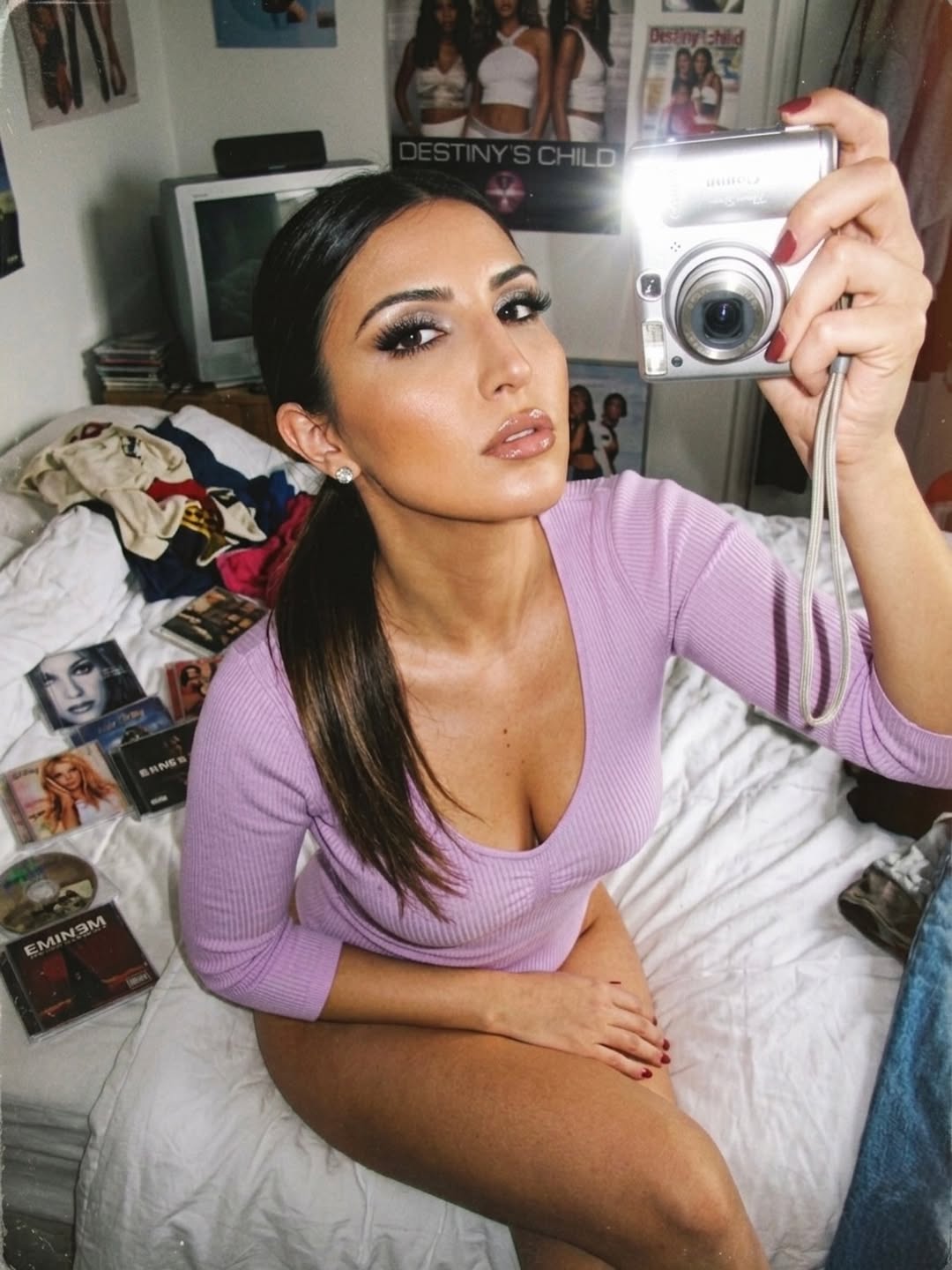 Sei in camera tua, la radio passa il pezzo pop del momento e stai scegliendo quale CD ascoltare mentre scatti qualche foto ricordo con la tua prima fotocamera digitale. ✨
Certe atmosfere non passano mai di moda, proprio come la comodità di questo body lilla firmato @sheinofficial @shein_it, perfetto per dare un tocco Y2K moderno ai miei look. 💜
Facciamo un salto nel tempo: qual era l'oggetto o il CD a cui eravate più legati in quegli anni? Fatemelo sapere qui sotto! 👇🎵
#SHEIN #vintagevibes #90snostalgia #adv 

Bodysuit: Nome del negozio:Sovereign Charm
🆔 46885708
🔗 https://shein.top/4uxsygg