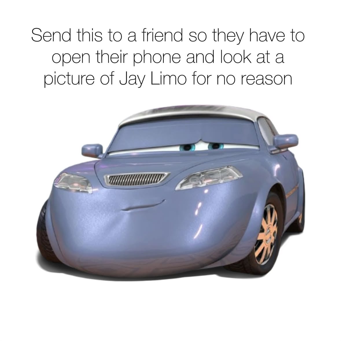 In the world of Cars, Jay Limo is a flashy limousine character inspired by real-life talk show host Jay Leno. He appears briefly as a sleek blue luxury car with a big personality and a love for entertaining crowds, much like Leno himself. Jay Limo is one of several celebrity-inspired vehicles included in the movie to add humor and recognizable references for audiences. His design combines classic limousine styling with exaggerated cartoon features that fit the playful automotive world created by Pixar.