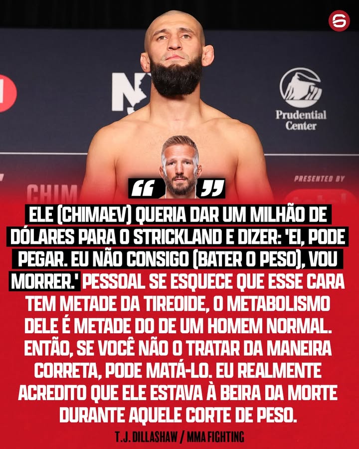 Olha novamente o T.J. Dillashaw, que treina com o preparador físico Sam Calavitta e participou desse corte de peso, relatando que realmente o negócio foi sério.

Por ter sido tão sério assim, provavelmente vão mudar a preparação. Mas não seria melhor apenas subir de categoria e não correr mais esse risco?

✍️ João Marcos 😳