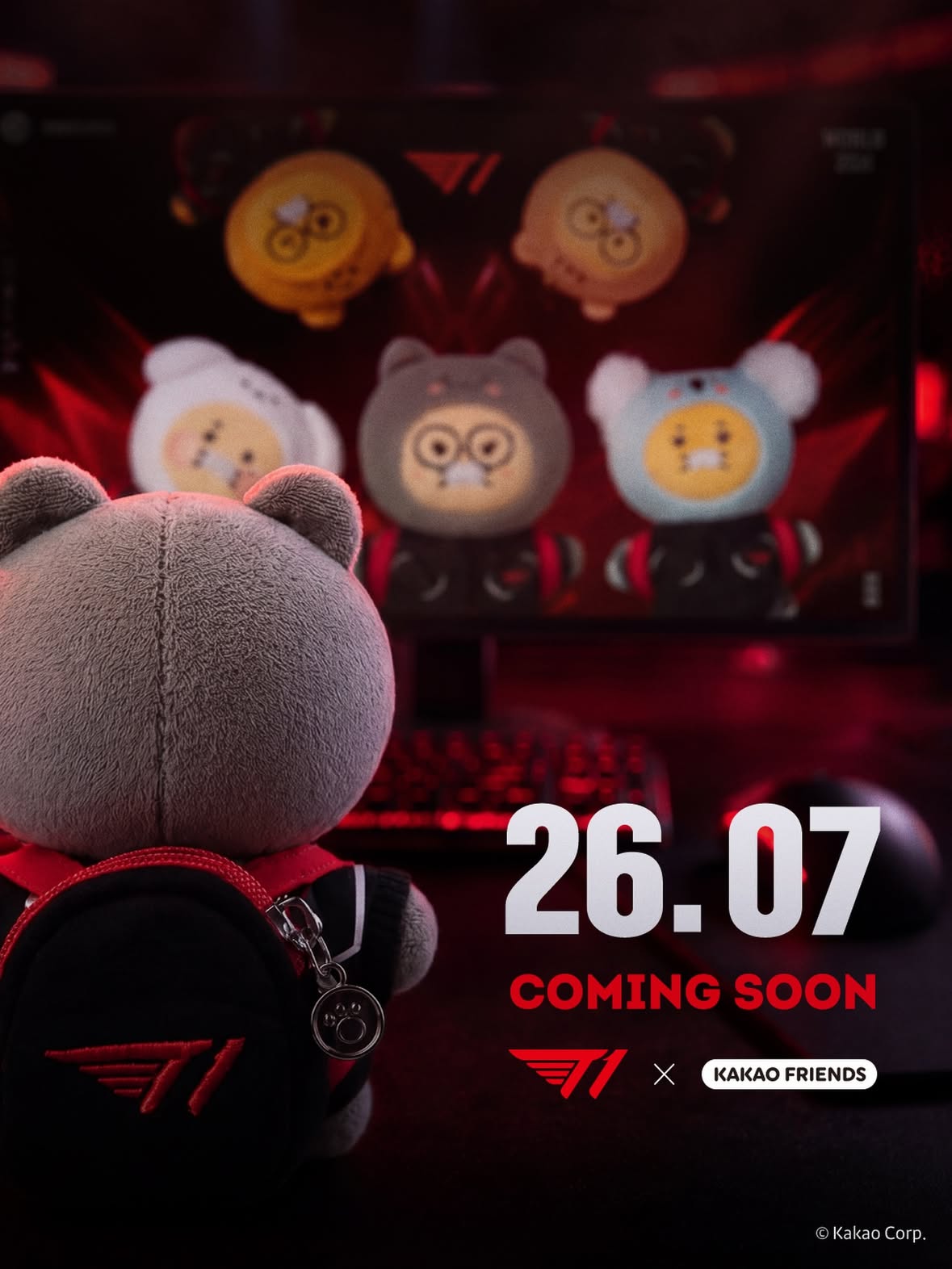 𝑳𝒆𝒈𝒆𝒏𝒅𝒔 𝑵𝒆𝒗𝒆𝒓 𝑫𝒊𝒆🔥
T1 X 카카오프렌즈 콜라보 𝑪𝒐𝒎𝒆𝒃𝒂𝒄𝒌!

다시 한 번 우승을 위해 만난 T1과 카카오프렌즈🏆
화제의 콜라보 홈그라운드는 바로 여기!

레전드 콜라보의 귀환💥
🎮 2026.07. 𝑪𝑶𝑴𝑰𝑵𝑮 𝑺𝑶𝑶𝑵

#카카오프렌즈 #kakaofriends #T1 #티원 #춘식이