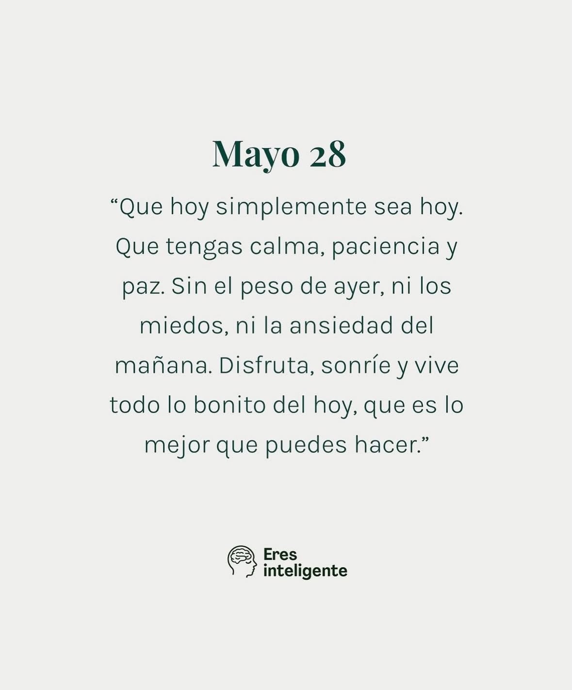 Disfruta el hoy ☀️

Si estás de acuerdo con este mensaje, guárdalo y compártelo 🧡

Deja tu comentario 👇🏻