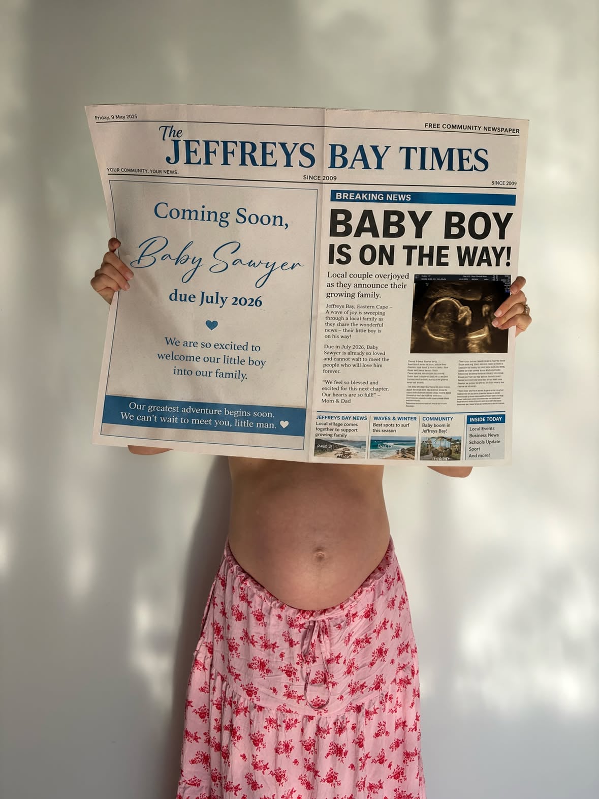 Been a little quiet on here lately… just soaking in this season and taking it all in 💛

We are beyond blessed to be welcoming our little boy into the world this July, and I already love him more than words could ever explain. Growing him, praying over him, and dreaming about the life ahead has been the sweetest gift & most amazing experience.

@steviesawyerr , you’re going to be the most incredible Dad. I cannot wait to watch you with our son and to see our little family grow together ✨

This year I’ve moved to Jeffreys Bay and this place feels so special to me. I’ve fallen in love with the people, the community and the lifestyle here. Our little boy is so blessed already to be surrounded by so many amazing people, and for that, I am endlessly grateful. 

You are so loved already baby boy 💛✨

Thank you Jesus!