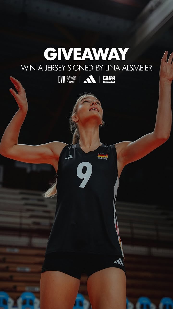 ❗️Giveaway❗️

Win a jersey signed by @lina_alsmeier!🔥
To kick off the VNL we’re giving away, together with @dvv_nationalteams and @adidas, a sleeveless jersey in white, size L, featuring #9 Alsmeier and Linas signature on its back!🤍

Here’s how to enter:
👉🏼 Like this post
👉🏼 Follow our global-page @weplayvolleyball.global 
👉🏼 Tag a friend who would also enjoy 
✨ For an extra chance: share this post in your story

The giveaway runs until 11:59 PM Wednesday, June 3th, 2026. The winner will be notified only via DM from this account @weplayvolleyball.global .

Note: This giveaway is not affiliated, sponsored, supported, or organized by Meta in any way. Legal recourse is excluded.

Good luck!✌🏼

#weplayvolleyball #nationalteams #dvv #volleyball