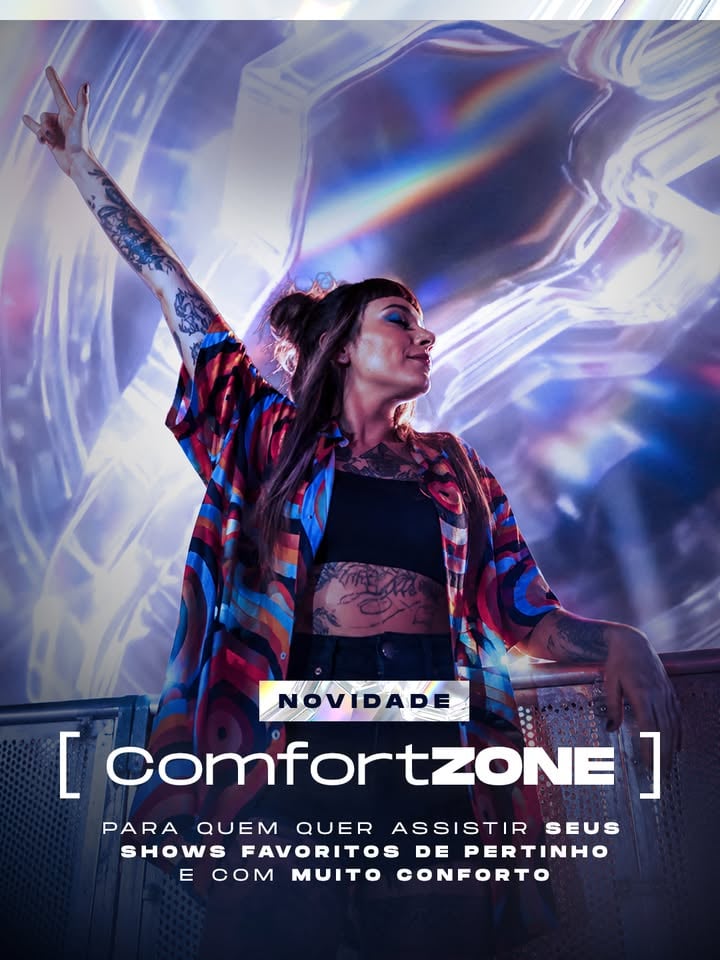 Tem modalidade nova de ingresso para a Cidade do Rock ✨​⁣
⁣
​Se você quer ficar ainda mais perto do seu ídolo, a Comfort Zone é seu lugar! ​⁣
Conheça as vantagens dessa categoria e antecipe seu cadastro para garantir seu ingresso. #RockinRio2026