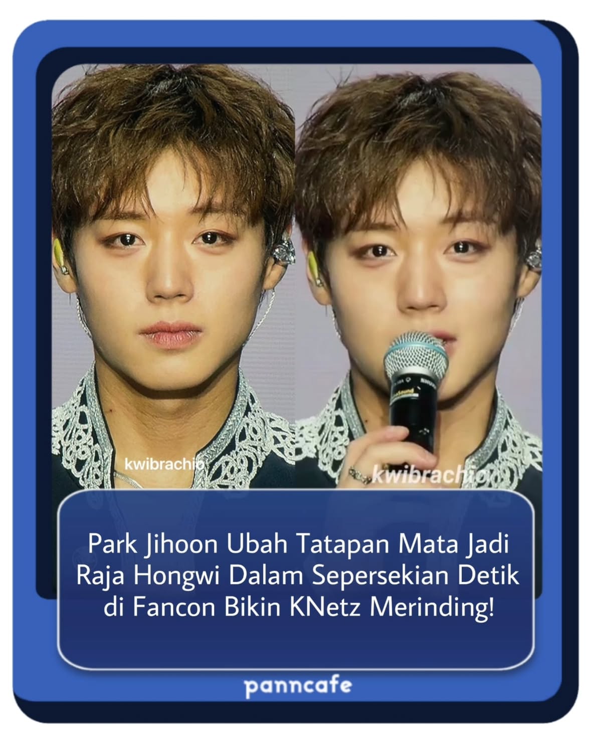 SWIPE👉👉
➖➖
Dalam acara fancon terbarunya, Park Jihoon mengejutkan ribuan penggemar yang hadir dengan sebuah aksi improvisasi yang tak terduga. Di tengah atmosfer acara yang ceria, ia diminta untuk memperlihatkan kembali tatapan mata ikonik dari karakter Lee Hongwi (Raja Danjong), peran legendaris yang pernah dimainkannya dalam proyek akting terdahulu.

Begitu tantangan dimulai, Park Jihoon langsung menundukkan kepala dan seketika menyapu bersih seluruh senyuman di wajahnya. Saat ia perlahan mengangkat kepalanya kembali dan menatap ke arah kamera, pancaran matanya berubah total menjadi sangat dingin, tajam, dan penuh dengan aura kesedihan mendalam layaknya seorang raja yang sedang menderita.

Perubahan emosi yang terjadi dalam hitungan detik ini langsung memicu jeritan histeris dan kekaguman dari seluruh penonton di dalam stadion. Klip video yang menangkap momen tersebut langsung viral di forum komunitas Korea, TheQoo.

Melihat transisi tatapan mata Park Jihoon yang begitu dramatis, netizen memberikan beragam reaksi takjub:

1. Gila... Yang Mulia Raja (Jeonha) benar-benar datang kembali...
2. Yang Muliaㅠㅠ Ingatan Anda akhirnya telah kembali ya
3. Ini benar-benar luar biasa, bagaimana bisa tingkat fokus dan konsentrasinya sehebat itu?
4. Bagaimana bisa dia bernyanyi di depan 5.000 orang yang sedang berteriak heboh menatapnya, lalu tiba-tiba mengubah emosinya seperti itu dalam sekejap????
5. Dia benar-benar seorang maestro dalam urusan 'mengganti' tatapan mata secara instan.
6. Dengar suara desahan kagum dan histeris dari para penonton di kursi penonton itu, hahaha
7. Melihat senyuman dan sisa tawa di wajahnya langsung hilang begitu saja dalam hitungan detik benar-benar membuatku merinding ㅠㅠ
8. Wah, saat dia mengangkat kepalanya perlahan dan tatapan matanya berubah total, aku langsung merinding seketika. Gila
9. Luar biasa, begitu dia mengangkat kepalanya, atmosfer di tempat itu langsung berubah seperti sedang berada di zaman Dinasti Joseon
10. Wow, penguasaan panggung dan kekuatannya saat menatap layar monitor besar benar-benar luar biasa

Bagaimana pendapat kalian?
[via theqoo; Trans and Written by Panncafe]

Tags: #pc_parkjihoon