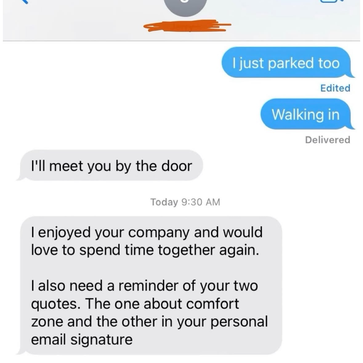 Kindness met with kindness. That’s all we can want and ask for. Note how well blue did using a version of the script I share. And note how well gray did because even though they were disappointed and expressed that, they respected blue’s choice. Mature, tactful, and kind.