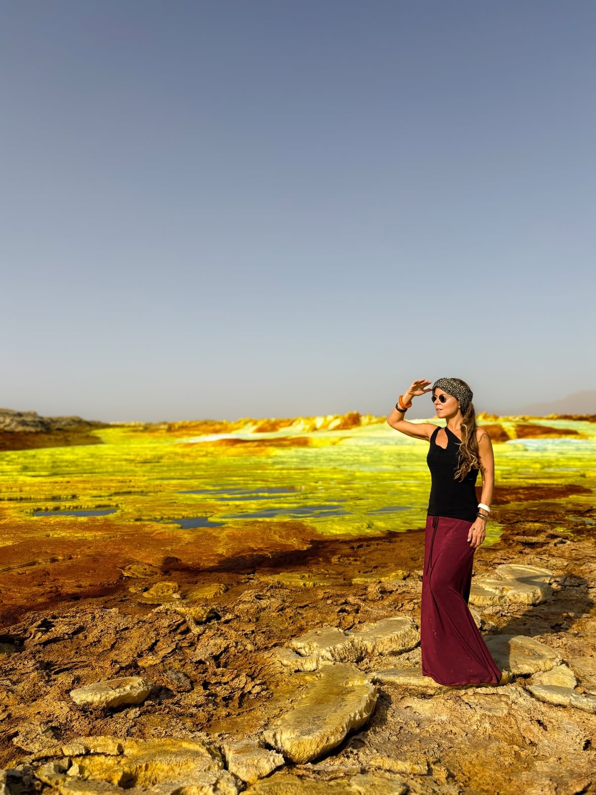 BREATHTAKING Danakil 🔥The last 72 hours tested me like never before - but left me with memories I’ll never forget 🧡 Ethiopia is exceeding all possible expectations and my heart is so full 🙏  We couldn’t have chosen a better place to celebrate our first 10 years together 🧡 
.
#ethiopia #danakil #dallol