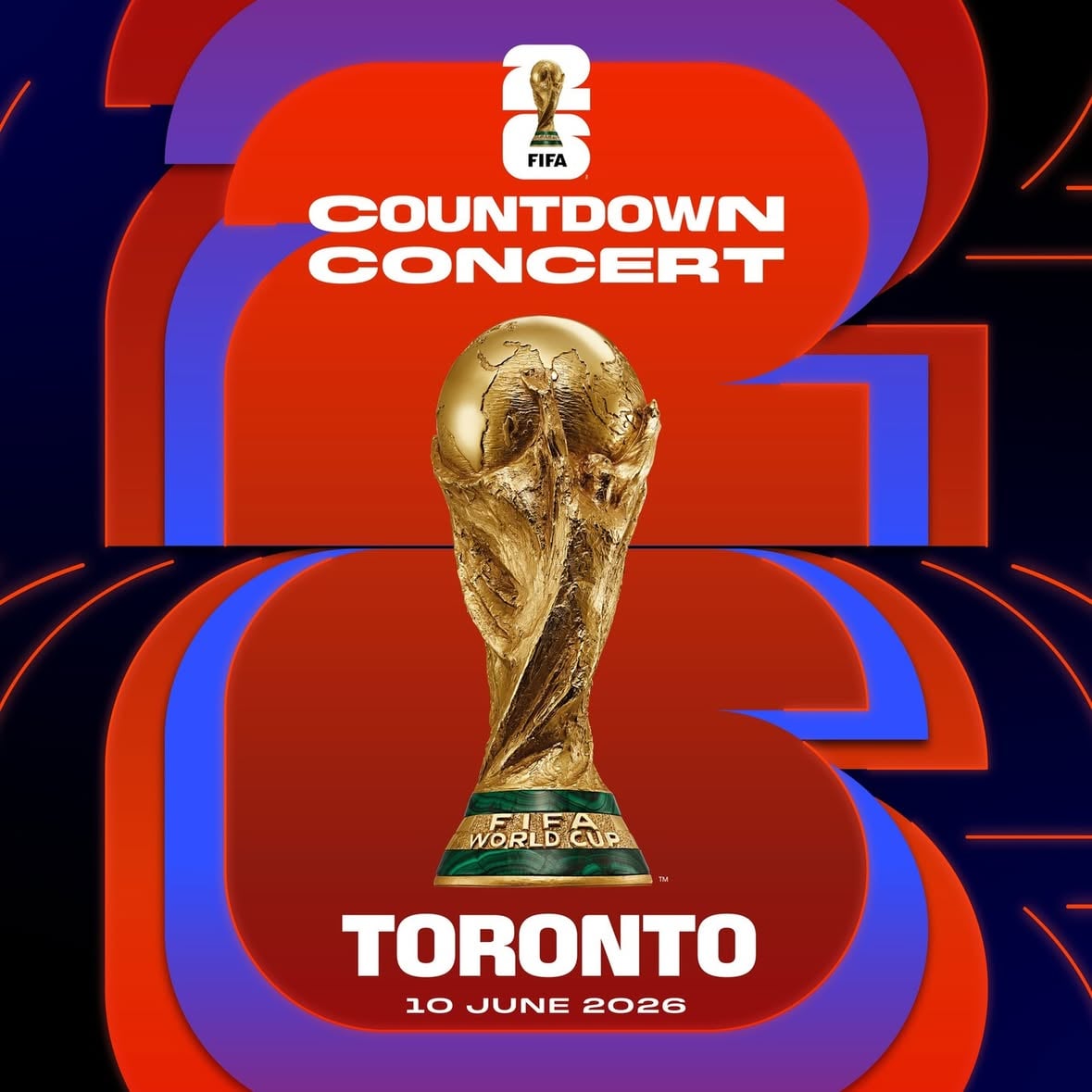 Toronto’s FIFA Countdown Concert lineup is here 🔥 

Featuring performances by Bryan Adams, Nora Fatehi ft. Sanjoy, Vegedream, and a special collaboration between AHI and Wyclef Jean. 

And this is just the beginning… 👀 #FIFAWorldCup