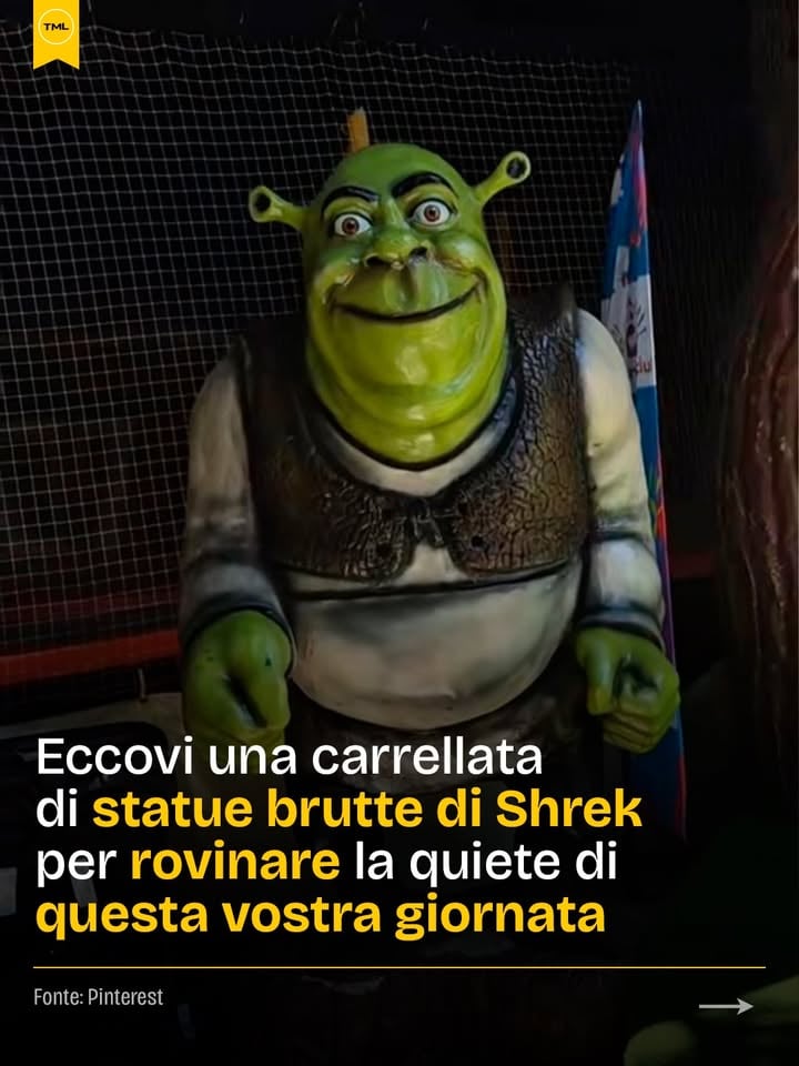 Shrek è uno dei personaggi più riprodotti in forma di giocattoli e statuette contraffatte, ed è anche uno di quelli che peggio sopravvive alla riproduzione non autorizzata.

Il risultato è una galassia di oggetti che si presentano come Shrek ma sembrano qualcos’altro: orchi generici, umanoidi verdastri con espressioni inquietanti, figure che evocano vagamente l’originale ma lo tradiscono in ogni dettaglio.

La maggior parte delle volte succede perché basta cambiare dettagli quanto basta per non dover incorrere a multe e costi di copyright.

Il culto del meme lo rende un bersaglio irresistibile. Shrek è diventato un pilastro della cultura meme ironica già dagli anni 2010 ￼, e questo ha alimentato una domanda di merchandise non ufficiale enorme dai mercatini asiatici a Etsy. Chi produce non punta alla qualità, punta al volume. E si viene a creare un volume di oggetti non identificati (succede anche per Pikachu o più recentemente è diventato virale un parco a tema One Piece in Indonesia, nelle Filippine).

#shrek