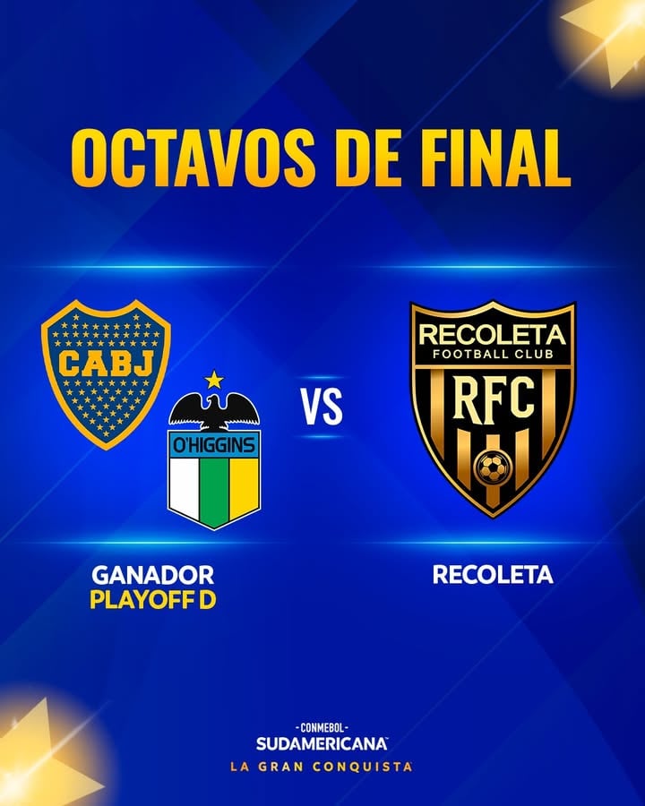 🏆🔥🇦🇷🇨🇱🇵🇾 ¡Duelo de Octavos de Final! Del Playoff entre @bocajrs y @ohiggins_oficial al cruce con @recoletafootball, camino a #LaGranConquista