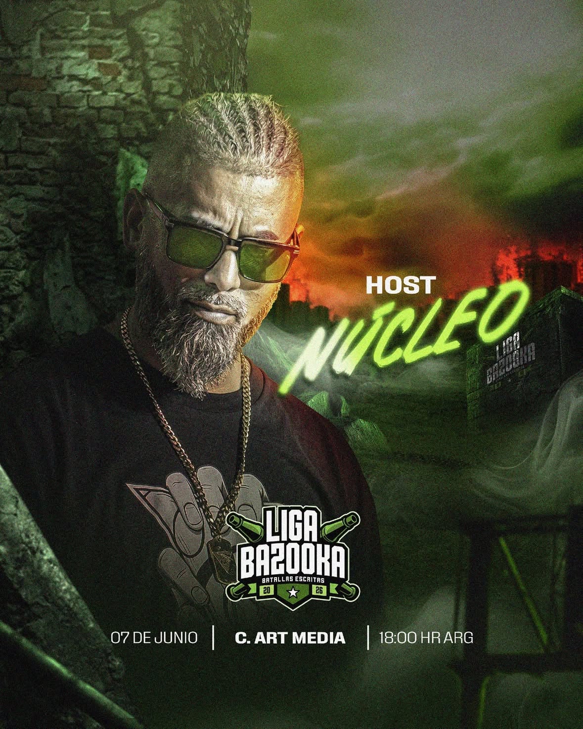 EL VERDADERO HOST🎤🔥

Para este nuevo formato “TODOS contra TODOS” no podía faltar un Host de primer nivel como lo es @nucleoakatintasucia que, con cada vez más experiencia en el rubro, sumado a su trayectoria y aporte a la cultura, se va posicionando como el host definitivo de la liga

🎟️ ¡Quedan las ÚLTIMAS entradas! no te quedes afuera y conseguí tu ticket a través de Passline o el link en nuestro perfil