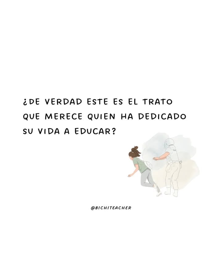 Llevo todo el día dándole vueltas a la imagen que hoy se repetía en bucle en nuestras pantallas. Llevo todo el día dándole vueltas a la situación límite a la que se está llevando a los docentes, al sistema educativo, a nuestra profesión. 
Hoy siento una tristeza profunda por ella, por todos. 
Este no es el camino, así no.
Ánimo y fuerza, compañeros y compañeras de Valencia. Y a todos aquellos que alzáis la voz, no estáis solos. 
Os abrazamos 🫂🤍

#educacion #educacionpublica #huelga #docentes