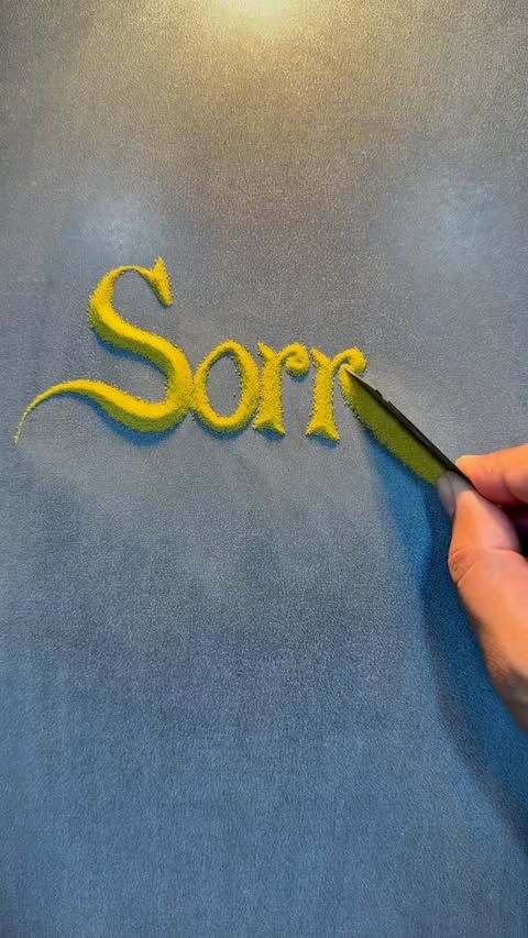This is way too satisfying to watch 😌

Meet the artist who writes using nothing but sand, shaping every letter by hand with a simple card. Each movement is calm, precise, and deeply satisfying to watch, turning ordinary writing into a mesmerizing visual experience. ✍️

Artist: @sandcalligraphy 

#art #artist #calligraphy #satisfying #ASMR