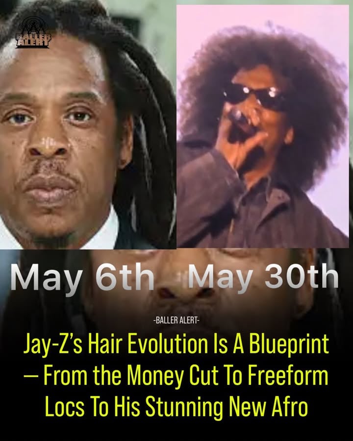 Jay-Z’s Hair Evolution Is A Blueprint — From the Money Cut To Freeform Locs To His Stunning New Afro

Blogged by Grace L

Jay-Z walked out at the 2026 Roots Picnic in Philadelphia and the crowd lost it — not just for the music, but for the new look. After nearly a decade rocking freeform locs, Shawn Carter officially combed them out, stepping onto the Belmont Plateau stage with a clean, natural afro that immediately set social media on fire.

Hov Arrives With A New Look Nobody Saw Coming
The hair transformation had been building all week. On Friday night, the night before his headline set, Jay-Z performed a secret warm-up show at The Foundry inside the Fillmore in Philadelphia’s Fishtown neighborhood. Several hundred fans , reportedly members of his fan club who received a cryptic email just the day before, packed into the intimate venue. Hov rocked the set wearing a hoodie the entire night, which immediately sparked speculation online that the locs were gone underneath.

Nothing about Jay-Z is ever random, that’s the whole mystique. His hair evolution has tracked almost perfectly with different chapters of his career. For decades, he kept what he famously called the “New York City money cut”: a tight Caesar fade that became as iconic as the Brooklyn accent. It was the cut of a hustler building an empire, sharp and deliberate.