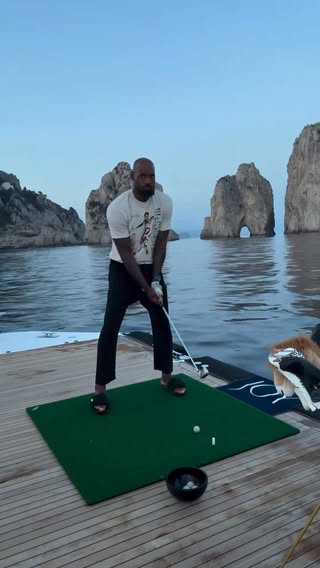 #LebronJames golfing in the middle of Italy to “B*tch don’t k*ll my vibe” by #KendrickLamar