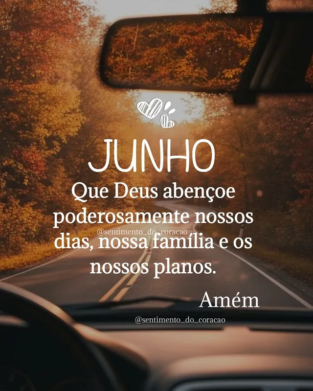 Junho
Que Deus abençoe poderosamente nossos dias, nossa família e os nossos planos.

#Junho
#deusabençoe 
#junhosejaabençoado 
#sentimentosdocoracao