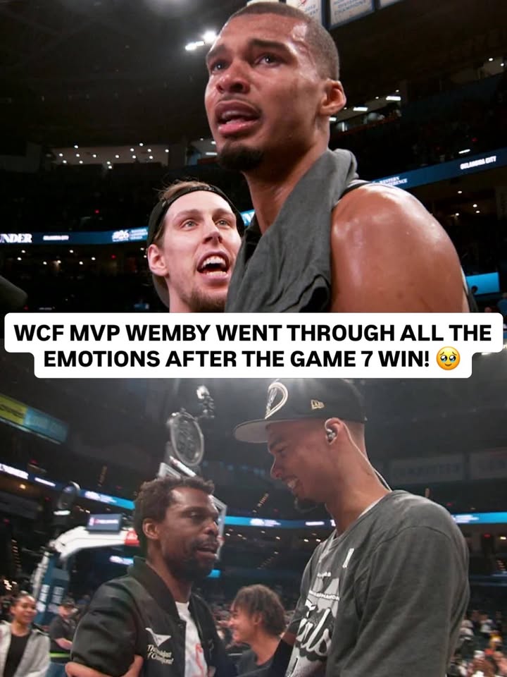 Western Conference Finals MVP @wemby was overcome with emotion after he and the @spurs won Game 7 and advance to the NBA finals for the first time since 2014! 🏆 Game 1: Wednesday, June 3 at 8:30pm/et on ABC