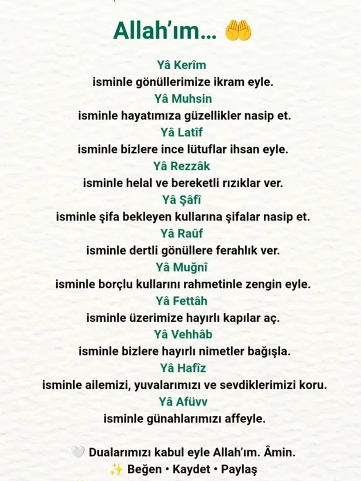 1 SALAVAT ÇEK DİLİNLE SÖYLE 
YAZ PEYGAMLERİMİZİ HATIRLA 
TUM GECMİSLERİMİZE 1 FATİHA OKU
BEĞEN PAYLAŞ KAYDET .