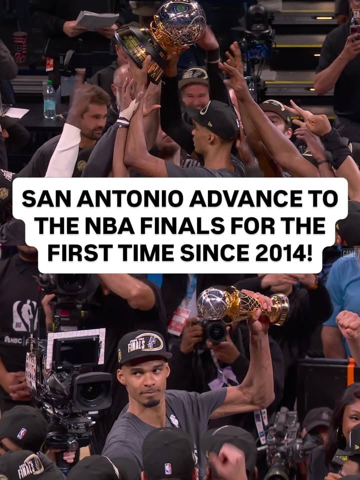 Western Conference Finals MVP @wemby and the @spurs win Game 7 and advance to the NBA Finals for the FIRST TIME since 2014! 🏆

They will take on the Knicks in a rematch of the 1999 NBA Finals. Game 1 is in San Antonio on Wednesday, June 3 at 8:30pm/et on ABC!