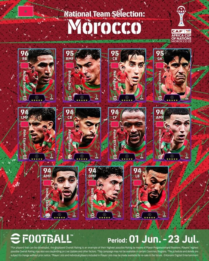 Africa is here. 🌍

🇪🇬 Egypt
🇸🇳 Senegal
🇩🇿 Algeria
🇲🇦 Morocco

Four nations. Endless stars. National Team Selection is now live!

Lets hear who you're reppin' in the comments! 🔥👇

#eFootball