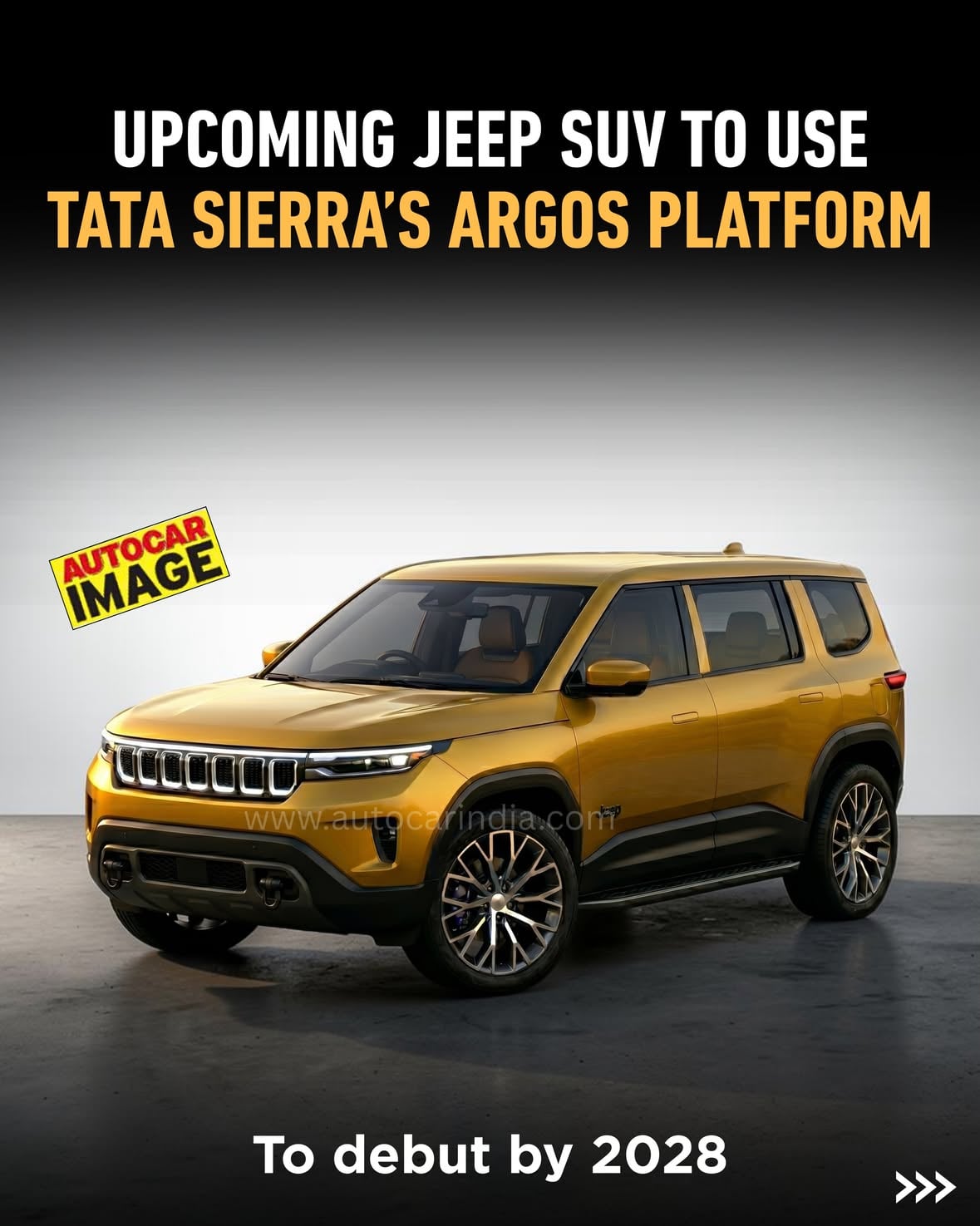 Stellantis has confirmed it will use a Tata Motors platform to develop and manufacture an all-new Jeep SUV in India for global markets. While Stellantis has not officially named the platform, industry sources indicate Jeep will use the ARGOS architecture, the same modular platform that underpins the Sierra. 

Tata Motors will license the ARGOS platform to Stellantis and supply its 1.5-litre turbocharged direct injection petrol engine. The SUV is targeted for a 2028 launch and will be exported to the Asia Pacific, the Middle East, Africa and South America. For Tata Motors, the deal represents a milestone. An Indian platform and an Indian engine will underpin a new global Jeep sold across more than 50 countries. 

Tap the link in our stories for more info 🔗
.
.
.
[Tata Motors, Tata Jeep, Jeep Tata Motors, Tata Sierra, Autocar India] #autocarindia