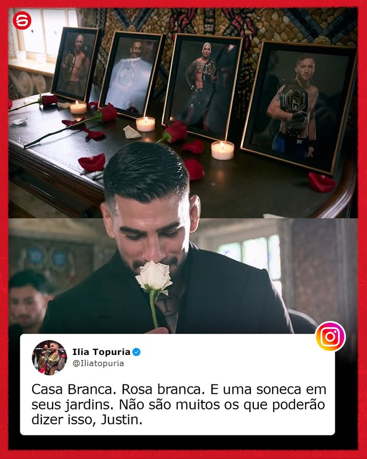 Ilia Topuria sempre se mostrou confiante antes de suas lutas. Ele sempre faz a comemoração da vitória um dia antes da luta. Mas agora ele meteu uma imagem promocional como se fosse um velório para o senhor Gaethje.

Será que a confiança do espanhol vai ser elevada à décima potência nessa luta?

✍️ João Marcos 😳