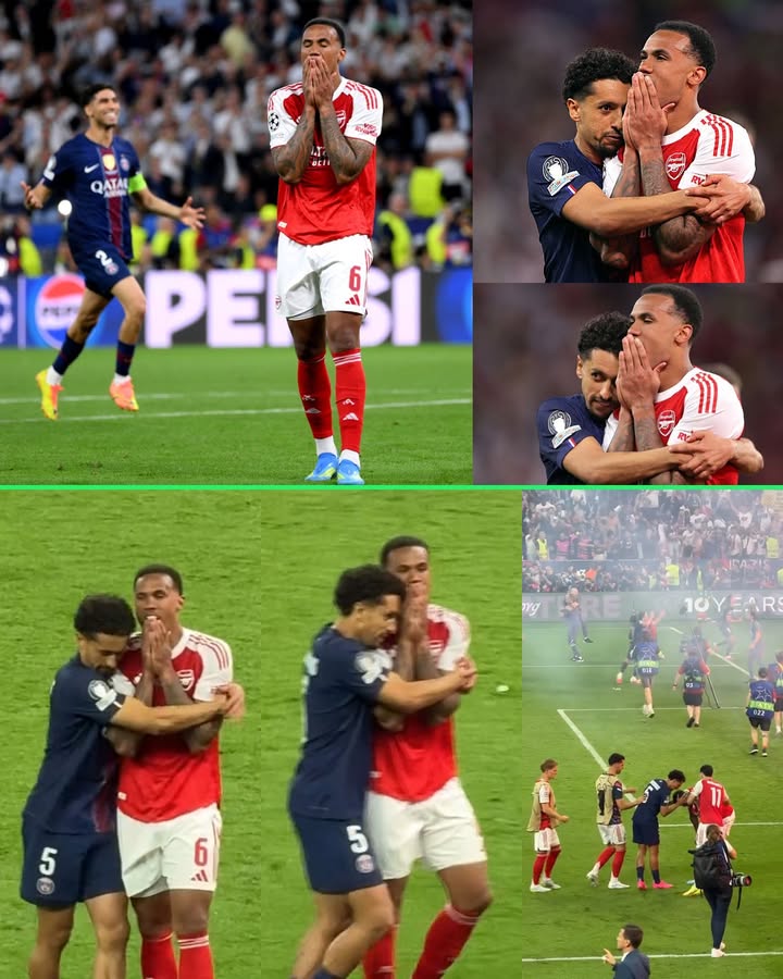 Gabriel Magalhaes jadi penendang ke-5 adu penalti Arsenal, dan gagal. Di tengah euforia usai membawa PSG mempertahankan gelar Liga Champions, Marquinhos memilih melakukan sesuatu yang tak banyak orang perhatikan. Ia langsung menghampiri Gabriel yang baru saja gagal mengeksekusi penalti krusial.

Tak langsung selebrasi berlebihan. Sang kapten justru memberikan pelukan dan dukungan kepada rekan senegaranya yang sedang terpukul. Karena Marquinhos tau gimana rasanya gagal penalti di momen penentuan. Dulu terjadi saat adu penalti Kroasia vs Brazil.

Sebuah gestur sederhana yang menunjukkan kualitas seorang pemimpin, bahkan di malam terbesar dalam kariernya. Respect!❤️