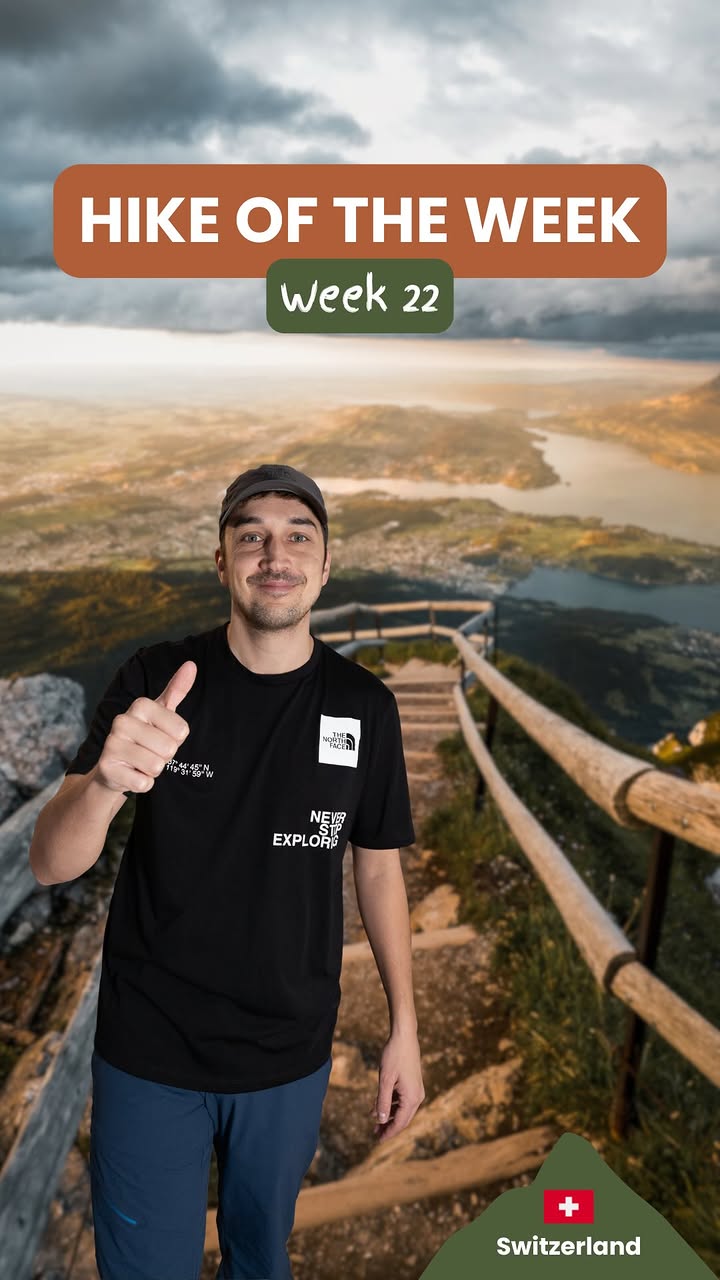 Hike of week 22👇

📍Pilatus Kulm, Switzerland
➡️8,5 km (one way)
↗️1.600 m
⏰4-5 hours
🥾Difficulty: Hard
🏁Start at train station Alpnachstad
📆May to October

✅Tips:
- Continue to summit Esel (10 min) for best view.
- Stay overnight at top and enjoy sunrise too.
- Use train if hike is too difficult.

👉 Comment “route” and I’ll send you the Komoot link!

#hikingtrail #hikingadventure #hikingviews #mountainadventure #mountainhiking

Hiking | Mountains | Swiss Alps