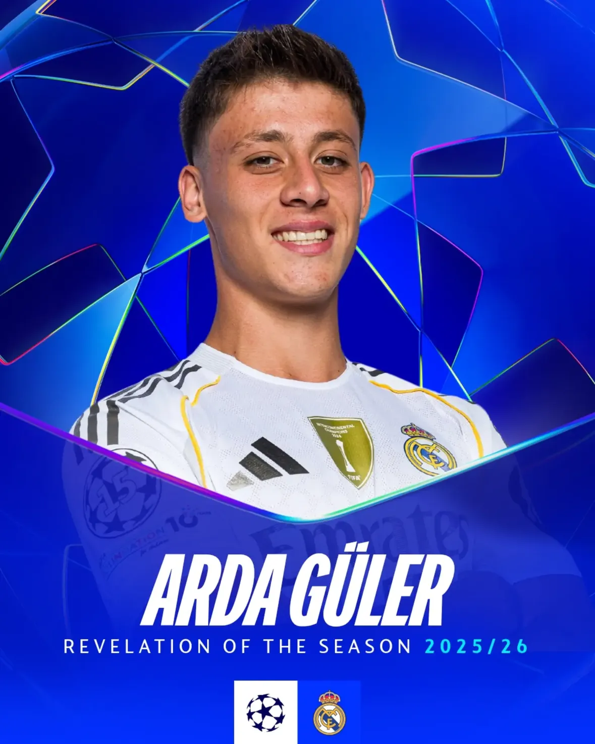 🏆 Revelation of the Season: Arda Güler 🇹🇷✨ 

#UCL